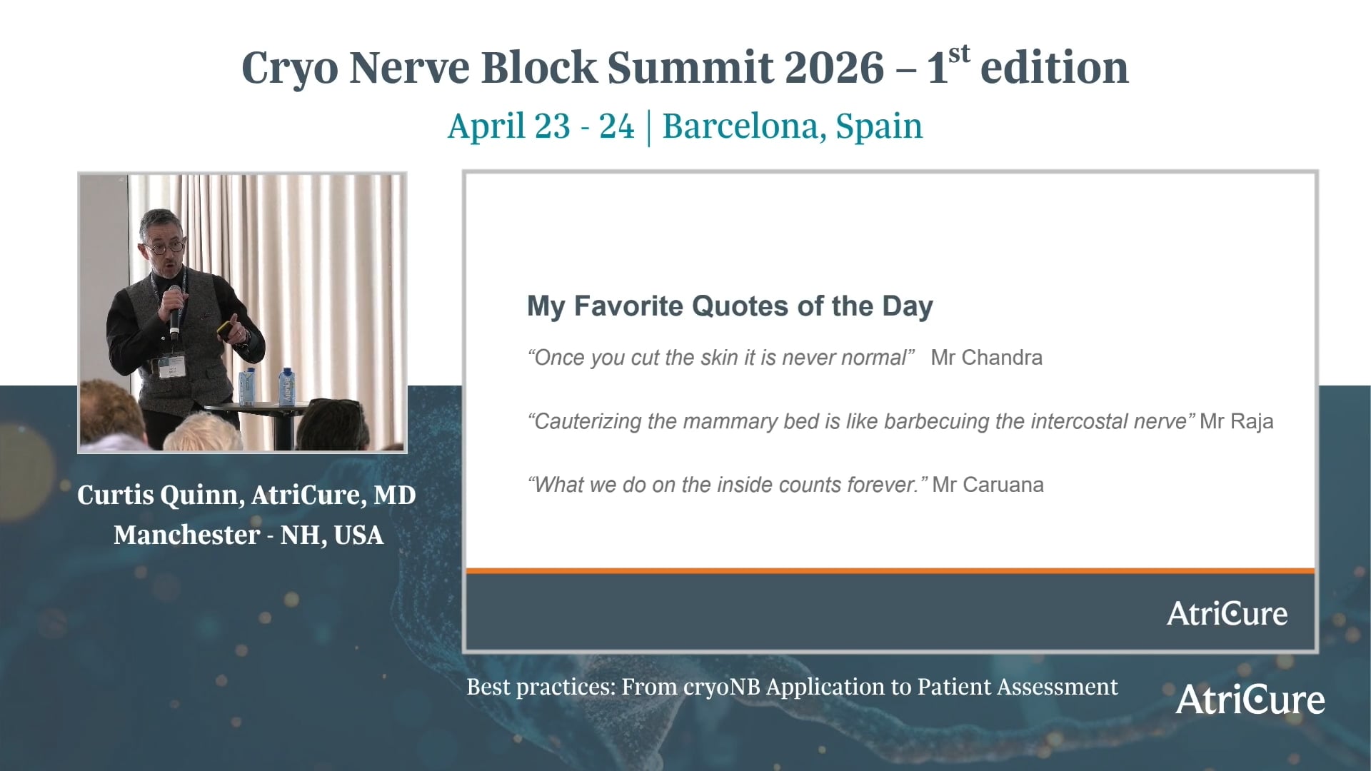 Best practices: From cryoNB Application to Patient Assessment