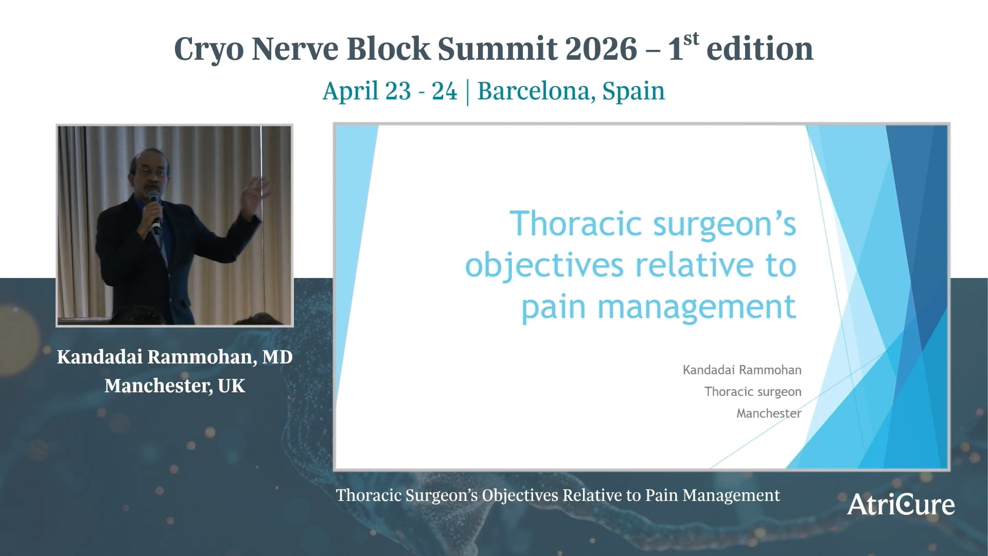 Thoracic Surgeon’s Objectives Relative to Pain Management
